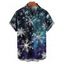 Chemise de Noël pour homme, imprimé flocon de neige, chemise boutonnée ombrée - Bleu profond 4XL