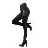 Women Outfit Solid Color Faux Pearl Crossover Sweater and Buckle Leggings Set - Noir S | US 4