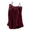 Women Outfit Solid Color Faux Pearl Crossover Sweater and Buckle Leggings Set - Rouge Vineux S | US 4