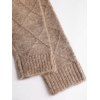 Cardigan long à boutons en corne et motif géométrique texturé de couleur unie - café XXL | US 14