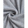 Haut à col oblique colorblock Haut à manches longues à boucle texturée - Gris Clair S | US 4