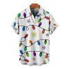 Chemise de Noël pour homme, boutonnée, imprimée de flocons de neige - Blanc XL