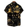 Holiday Couple Outfit Christmas Tree Hat Bell Letter Print Dress and Shirt Set - Noir S | US 4
