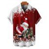 Christmas Couple Outfit Santa Claus Snowflake Print Dress and Shirt Set - Rouge S | US 4