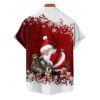 Christmas Couple Outfit Santa Claus Snowflake Print Dress and Shirt Set - Rouge S | US 4
