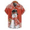 Christmas Couple Outfit Snowman Snowflake Print Dress and Shirt Set - Rouge S | US 4