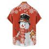 Christmas Couple Outfit Snowman Snowflake Print Dress and Shirt Set - Rouge S | US 4