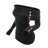 Women Outfit Off the Shoulder Mock Button Sweater and Buckle Leggings Set - Noir S | US 4