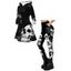 Gothic Women Outfit Rose Skull Print Lace Up Hoodie Dress and Leggings Set - Noir S | US 4
