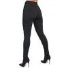 Women Outfit Solid Color Textured Skew Neck Top and Rivet O Ring Leggings Set - Vert S | US 4