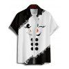 Christmas Couple Outfit Colorblock Snowman Snowflake Print Dress and Shirt Set - Noir S | US 4