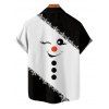 Christmas Couple Outfit Colorblock Snowman Snowflake Print Dress and Shirt Set - Noir S | US 4