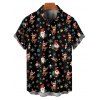 Christmas Couple Outfit Santa Claus Elk Snowflake Print Dress and Shirt Set - Noir S | US 4