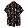 Christmas Couple Outfit Santa Claus Elk Snowflake Print Dress and Shirt Set - Noir S | US 4