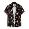 Christmas Couple Outfit Santa Claus Elk Snowflake Print Dress and Shirt Set - Noir S | US 4