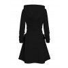 Robe à capuche gothique à lacets, motif tête de mort, motif floral et papillon - Noir S | US 4