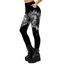 Leggings gothiques taille haute élastiques imprimés tête de mort - Noir S | US 4