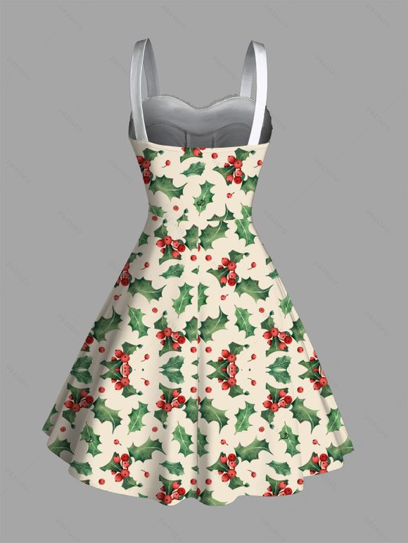 Robe de Noël mignonne Père Noël, nœud papillon, cloche, imprimé écossais, robe en fausse fourrure - Vert XXXXXL | US 20