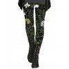 Leggings de vacances à imprimé floral et végétal, taille haute, élastiques et moulants - PLANT GREEN S | US 4