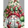 Robe de Noël mignonne Père Noël, nœud papillon, cloche, imprimé écossais, robe en fausse fourrure - Vert XXXXXL | US 20