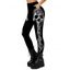Leggings gothiques taille haute élastiques imprimés tête de mort - Noir M | US 6