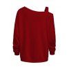 Sweat-shirt de Noël Père Noël Elk Flocon de neige Imprimé Boucle Col incliné Sweat-shirt - Rouge Vineux XXXXXL | US 20