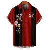 Christmas Couple Outfit Santa Claus Snowflake Elk Print Dress and Shirt Set - Rouge S | US 4