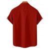 Christmas Couple Outfit Santa Claus Snowflake Elk Print Dress and Shirt Set - Rouge S | US 4