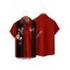 Christmas Couple Outfit Santa Claus Snowflake Elk Print Dress and Shirt Set - Rouge S | US 4