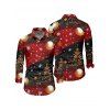 Holiday Couple Outfit Snowflake Christmas Tree Print Belt Dress and Shirt Set - Noir S | US 4