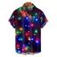Chemise de Noël pour homme, boutonnée, imprimée de flocons de neige - Noir 5XL