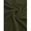 Pull à épaules dénudées, boutonnage faux, couleur unie, manches longues - Vert Armée XXL
