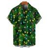Holiday Couple Outfit Christmas Tree Elements Print Dress and Shirt Set - PLANT GREEN S | US 4