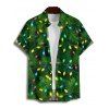 Holiday Couple Outfit Christmas Tree Elements Print Dress and Shirt Set - PLANT GREEN S | US 4