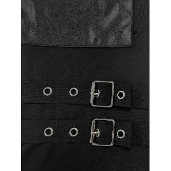 Women Outfit Solid Color Ruched Cinched Top and Zipper Buckle Leggings Set