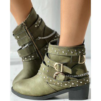 Cowl Neck Hooded Belted Long Knit Sweater And Rivet Buckle Strap Zip Up Chunky Heel Boots Floral Cut Out Earrings Outfit