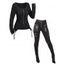 Gothic Outfit Solid Color Lace Up Zip Top and Zipper Buckle Leggings Set - Rouge Vineux S | US 4