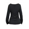 Gothic Outfit Solid Color Lace Up Zip Top and Zipper Buckle Leggings Set - Noir S | US 4