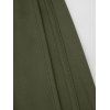 Women Outfit Solid Color Ruched Cinched Top and Zipper Buckle Leggings Set - Vert Armée S | US 4
