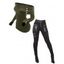 Women Outfit Off the Shoulder Mock Button Sweater and Buckle Leggings Set - Vert Armée S | US 4
