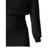 Women Outfit Turtleneck Dress Skulls Print Leggings and Belt Earrings Set - Noir S | US 4