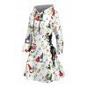 Robe à capuche de Noël Robe à capuche à lacets imprimée Père Noël - Blanc M | US 6