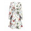 Robe à capuche de Noël Robe à capuche à lacets imprimée Père Noël - Blanc M | US 6