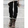 Leggings de Noël taille haute élastiques à imprimé flocon de neige - Noir S | US 4