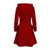 Robe à capuche de vacances Robe à capuche à lacets avec imprimé bonhomme de neige et sapin de Noël - Rouge XXXXXL | US 20