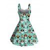 Robe de vacances pour chien avec chapeau, robe en fausse fourrure à imprimé sapin de Noël - Turquoise XXXXXL | US 20