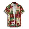 Christmas Couple Outfit Snowflake Snowman Print Crossover Belt Dress and Shirt Set - Rouge S | US 4