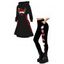 Holiday Women Outfit Christmas Elk Print Hooded Dress and Leggings Set - Noir S | US 4