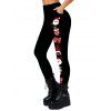 Holiday Women Outfit Christmas Elk Print Hooded Dress and Leggings Set - Blanc S | US 4