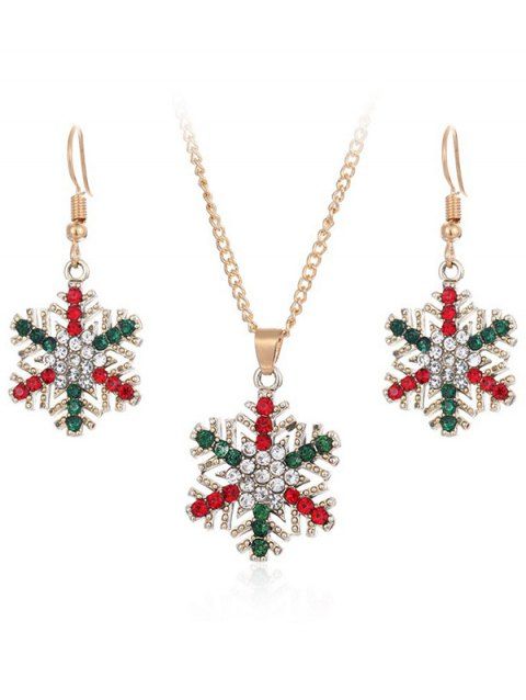 Collier flocon de neige en strass de Noël
